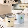 Portable Insulated Stainless Steel Cartoon Panda Travel Mug with Straw