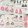 Christmas Soft Pottery Polymer Clay Cutter Mold Snowflake Santa Claus Embossing Cutting Molds DIY Earring Jewelry Making Tools