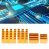 20pcs Gold Color Aluminum Heat Sink CPU Cooler with Adhesive for Raspberry Pi 234 3b 4B