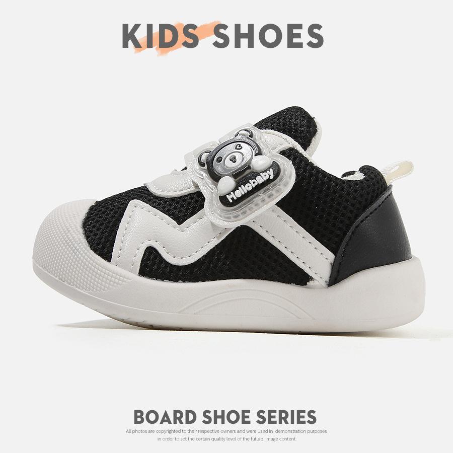 

Детская обувь для малышей 2025 весна и лето дышащая сетчатая обувь мальчики и девочки детская обувь мультяшная нескользящая мягкая подошва мальчики и дети одинарная обувь 20 чёрный