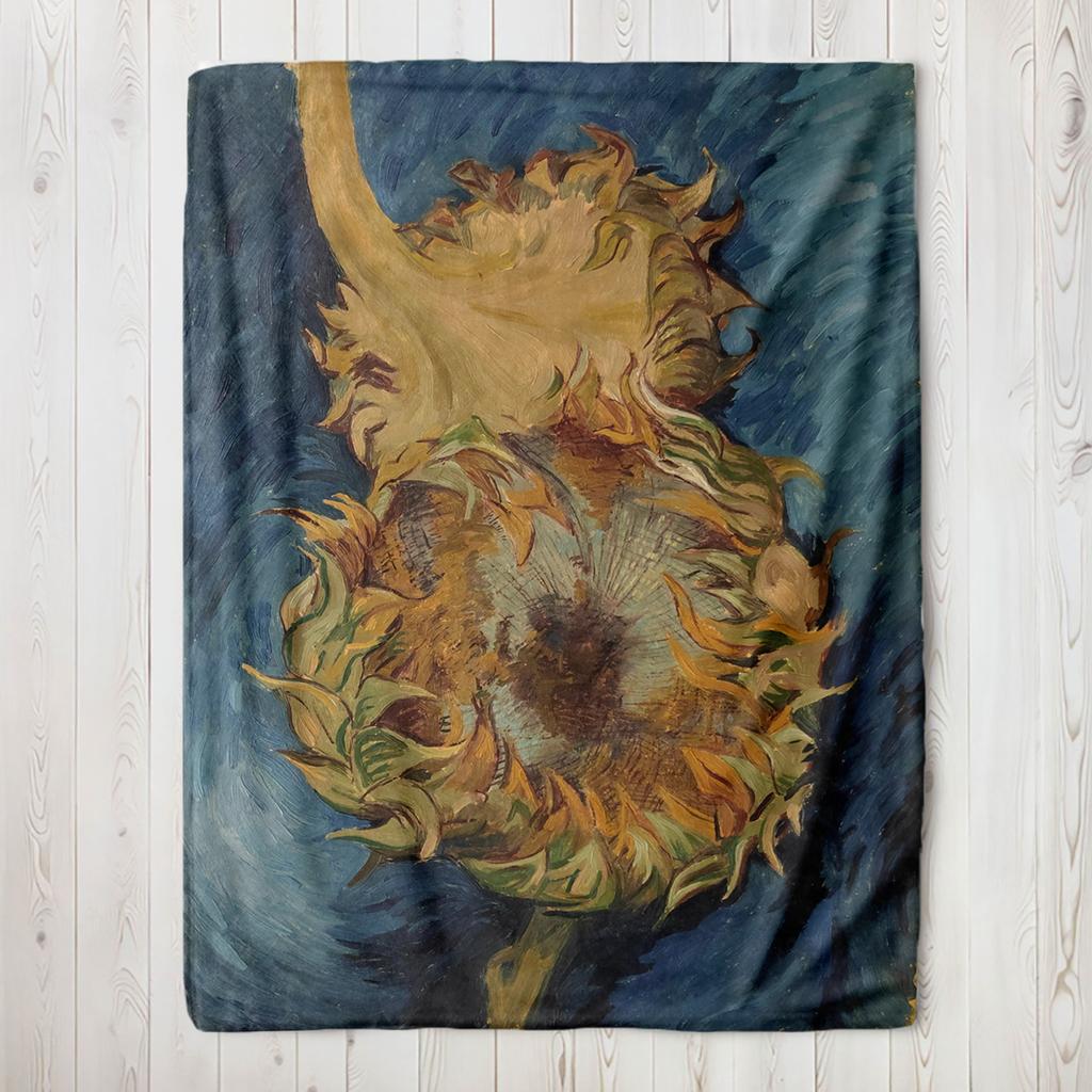 Van Gogh Famous Art Sunflowers Printed Blanket, Sofa,Bedroom,Bed Home Office Nap Blanket ,Funny Gift Thermals,Travel Blankets