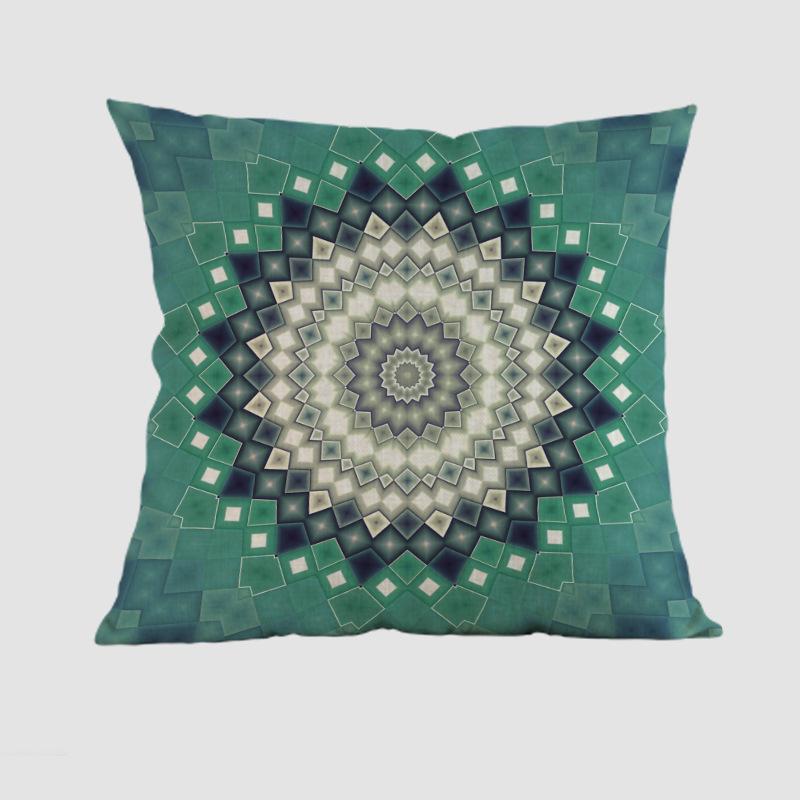 Thailand Decorative Cushion Cover Ethnic Buddism Meditation Floor Mat Bohemia Mandala Cotton Linen Throw Pillow Case Cojines