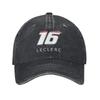Charles Leclerc F1 Signature Graphic Baseball Cap Adjustable Washed Cotton Trucker Hat Summer Vintage Sun Visors Baseball Caps
