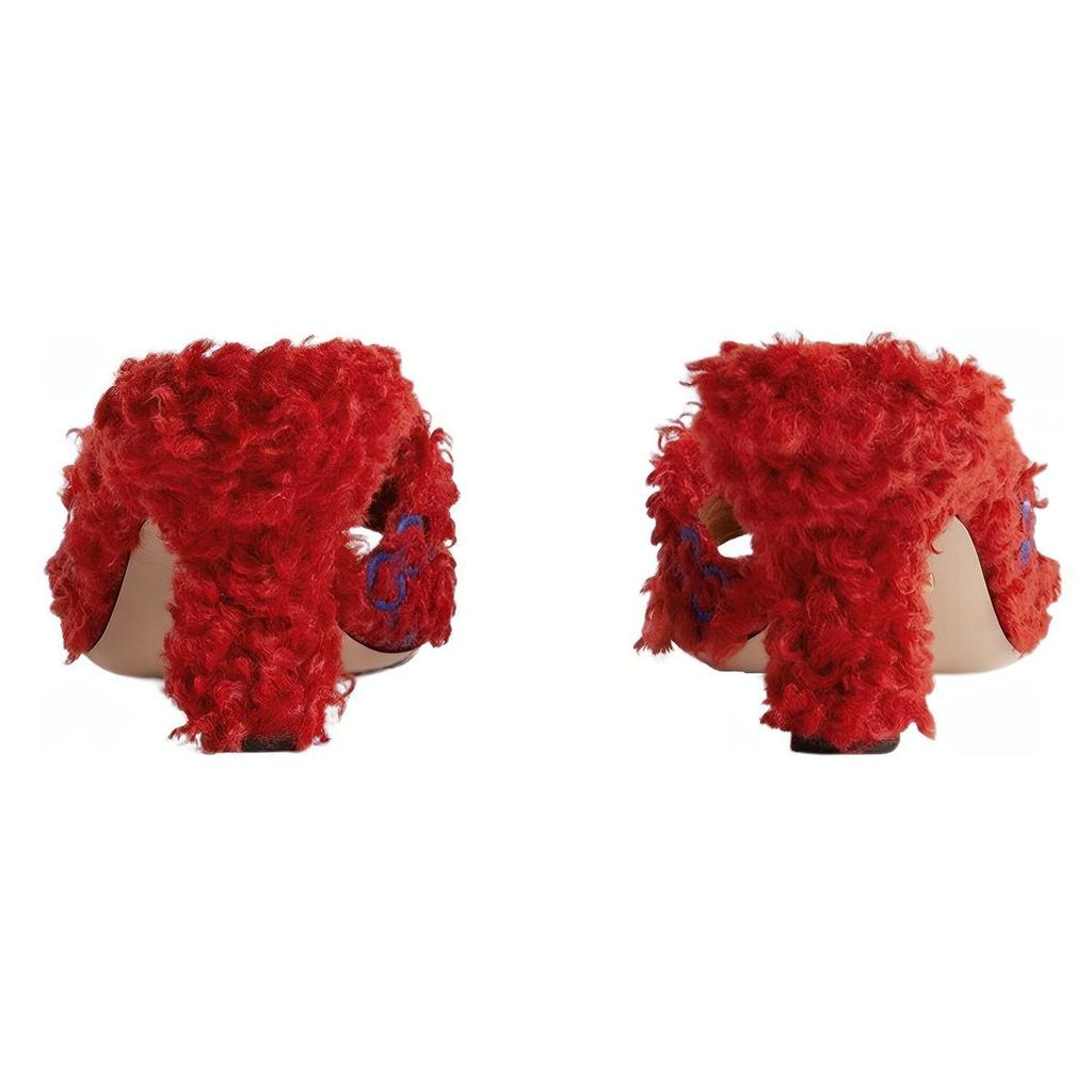 Adidas Originals Trefoil Series Comfortable High Heel Slide Sandals Women Footwear Red 722440 FAAV8 6003