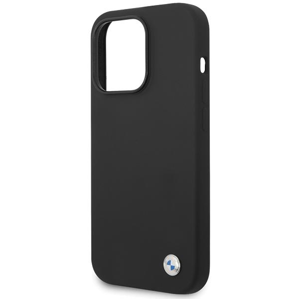 Etui do iPhone 15 Pro BMW Silicone Metal Logo Czarne