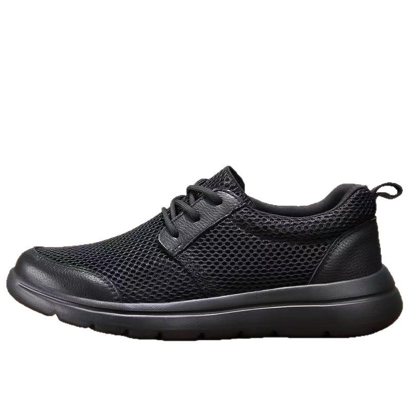 Men's shoes summer new mesh breathable casual shoes black lace-up versatile sneakers lightweight running shoes