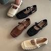 Design sense hollow bag head sandals summer French retro style with skirt breathable casual girl Mary Jane single shoes