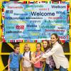 International Welcome Banner Decorations 52 World Country Flags Around the World Multicultural Decor - Large Welcome Backdrop Banner with 32