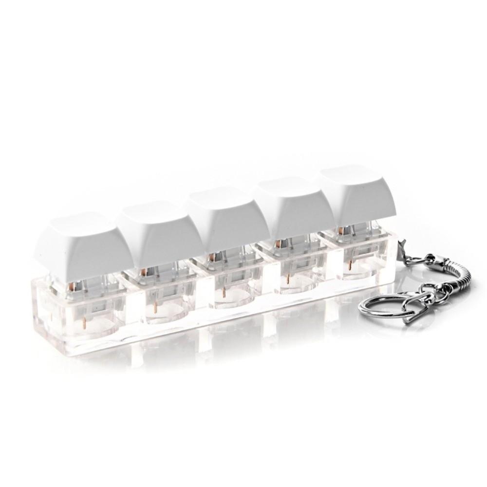 Key Button Decompression Toys 5 Keys Keyboard Fidget Keychain Relaxing Keycaps Keychain Toys Adult