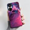 Hülle für ZTE Blade V40S / Axon 40 SE / V70 Pro Hülle Ästhetisch Niedliche Katze Astronaut Weiche Schwarze Matte Schutzhülle Rückseite