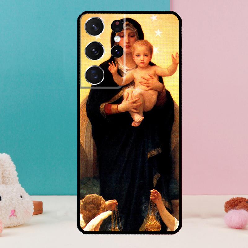Religious Mary and Jesus Case For Samsung Galaxy S25 S24 S23 S22 S21 Ultra S9 S10 S20 Plus S24 FE Funda Cover Shell
