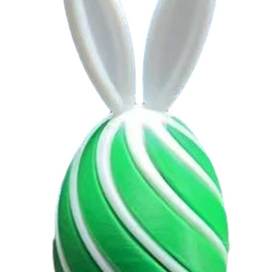 3D Geprint Spiraal Paasei Uniek Sensorisch Fidget Speelgoed met Konijnenoor voor Volwassenen Stressverlichting Paasmand Vullers Feestartikelen