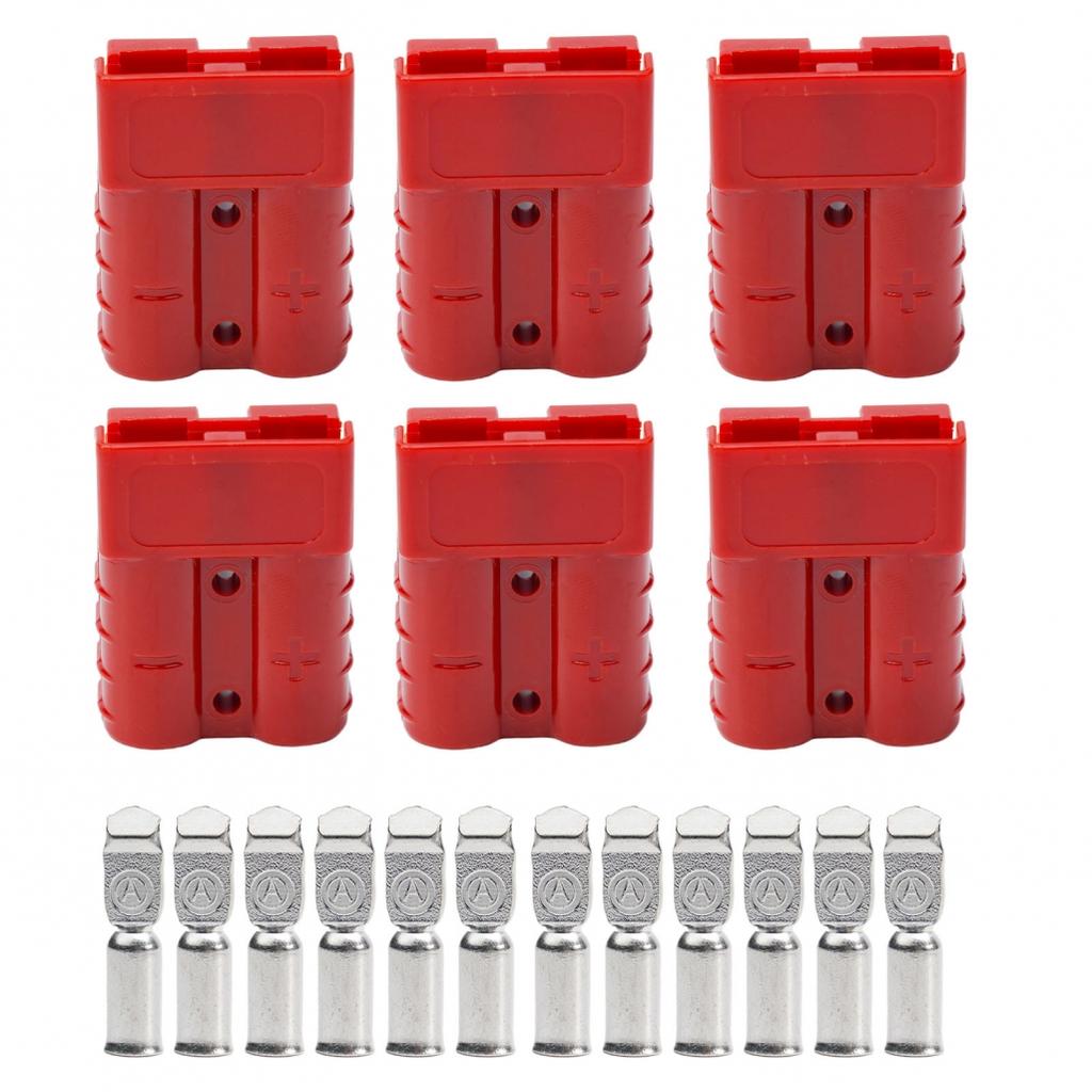 Hochstrom-DC-Stromanschlüsse 50A 6x Rote Stecker Geeignet für 12V/24V