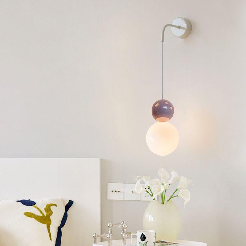 Nordic LED Wall Lamp Macaron Resin 2/3 Heads Lighting Fixtures Bedroom Living Room Study Room Indoor Decorative Luminaire Lustre