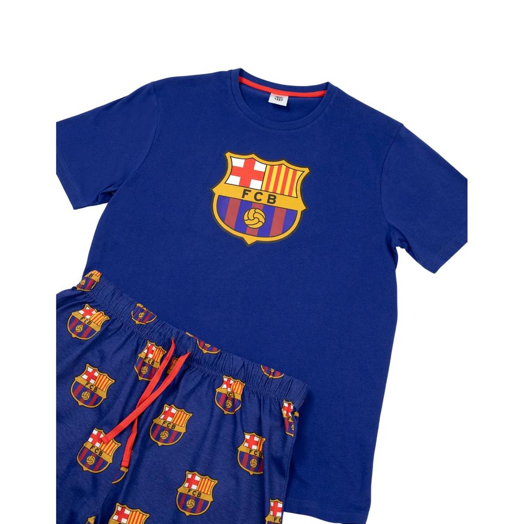 FC Barcelona Conjunto de Pijama Largo de Manga Corta para Hombre