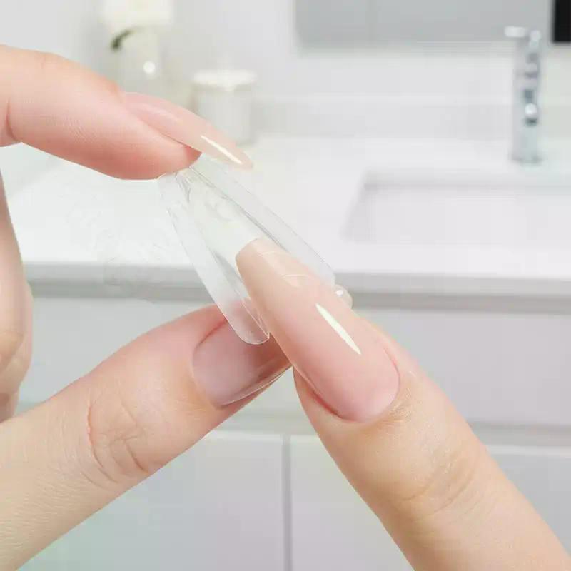 Sandwich Dual Nail Forms Trapezoidal Oval Nail Extension Forms 240pcs/Box Top & Bottom Form For Quick Diy Nail Extensions Salon