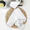 6PCS Multi-functional Solid Color Cotton Linen Napkin Square Sewn Edged Dining Table Napkin Washable Tea Towel Wedding