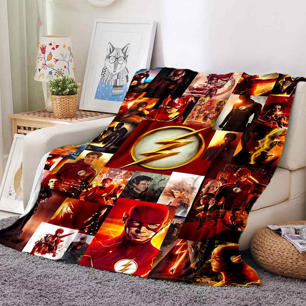 1pc Flash Speedster Flannel Throw Blanket Lightweight Soft Warm All Season Blanket for Sofa, Bed, Travel, Camping L1024214