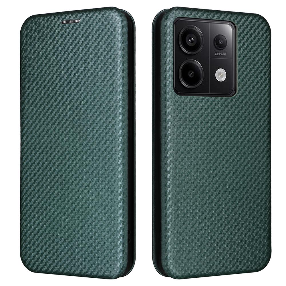 For Xiaomi Redmi Note 13 5G/Note 13 5G (China) Case Carbon Fiber Texture Phone Leather Cover