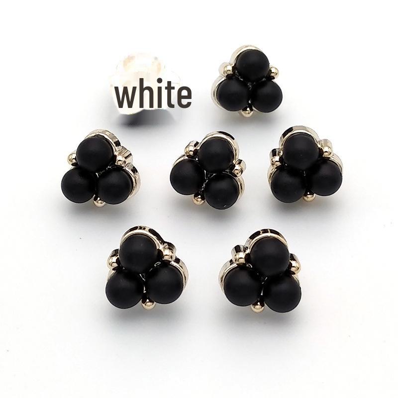 Botões Decorativos de Pérola Redonda Perfumada para Mulheres - Botões de Camisa de Plástico Costurados à Mão