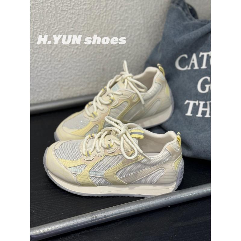 

Women s new mesh new cute student sports running shoes casual daily white shoes 40 жовтий