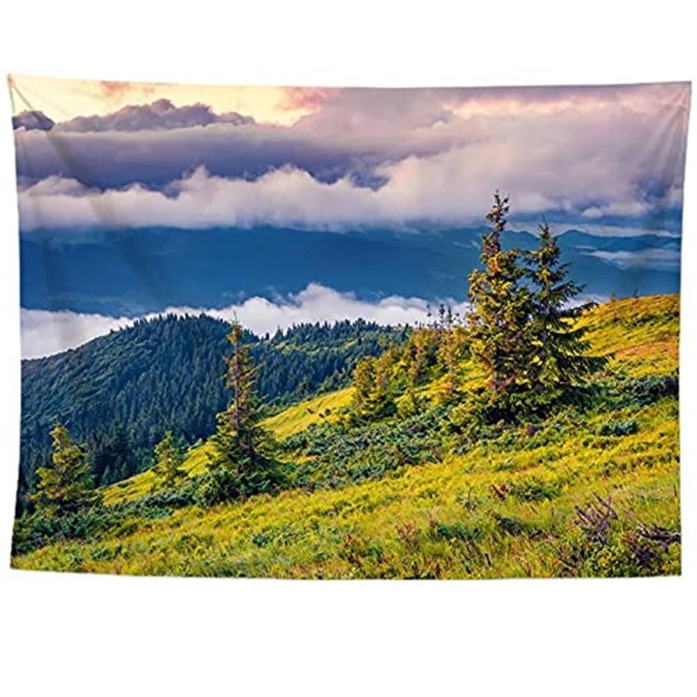 Спальня Гостиная Гобелен Парк Цветы Природный Пейзаж Узор Модный Домашний Декор Гобелен — фото 15