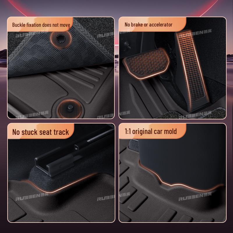 Pamir Brown TPE Floor Mats for Nio ES8 - Complete Car Interior Accessory Set