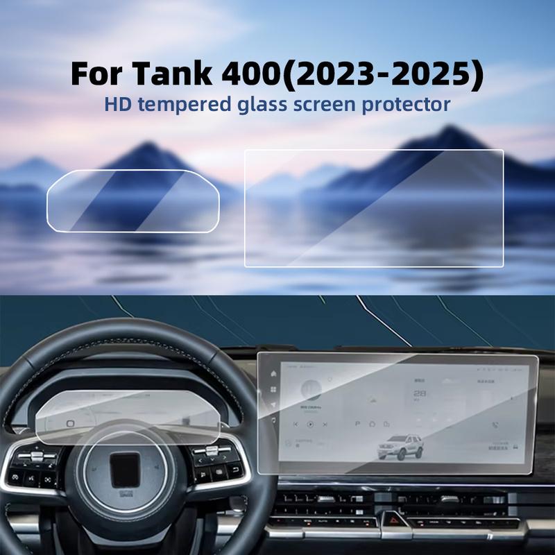 For Tank 400 -25 16.2 Inch Navigation and 12.3 Inch trument Screen Protector HD Tempered Glass Film