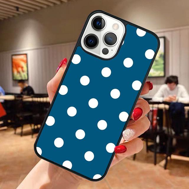 Black And White Polka Dot Phone Case For iPhone 17 Air 13 12 14 15 16  Cover For Apple Pro Max Plus Coque