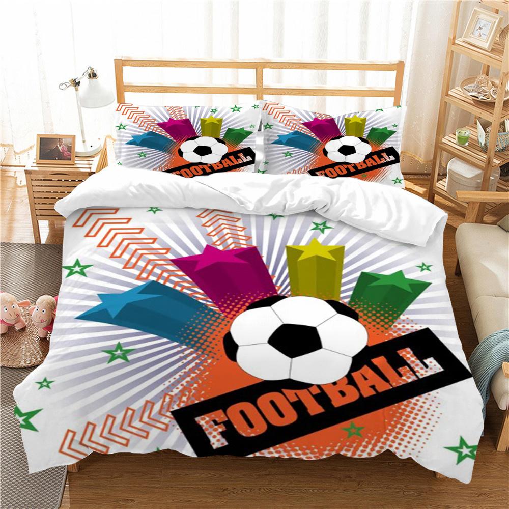 Duvet Cover Football Quilt Cover Queen Size Bedding Home Textiles 3D Printed Children Teen Soft Bedding Cover Set