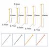 50-100Pcs Stainless Steel Flat Heads Needle Earrings Head Eye Pins Gold Plated for Jewelry Findings Making Accessories Supplies