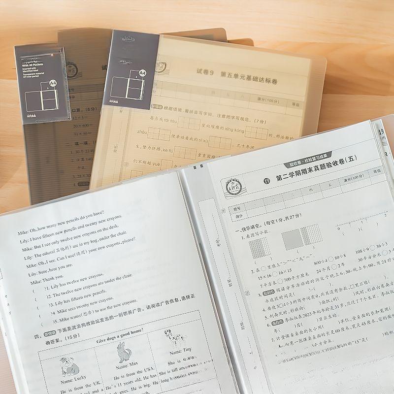 A4 Multifunctional Document and Material Test Paper Folder, Student Specific ID Storage Spectrum Folder