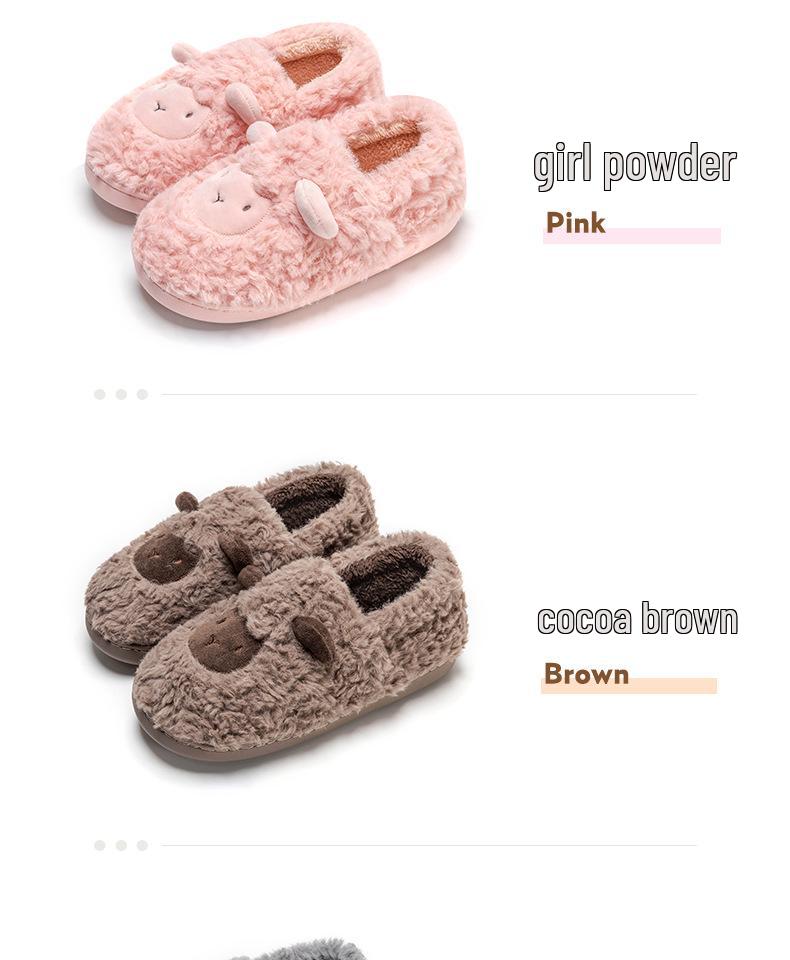2025 New Postpartum Non-Slip Cotton Slippers for Indoor Winter Wear - Closed Heel, Unisex