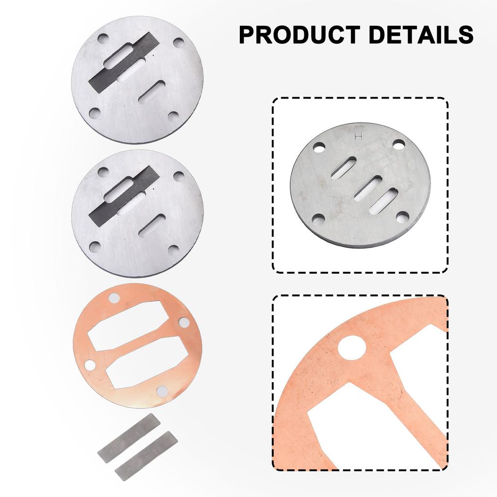 Valve Plate with Tape for Air Compressor Cylinder Head 46mm Hole to Hole Size Compatible with Air Pump Fittings