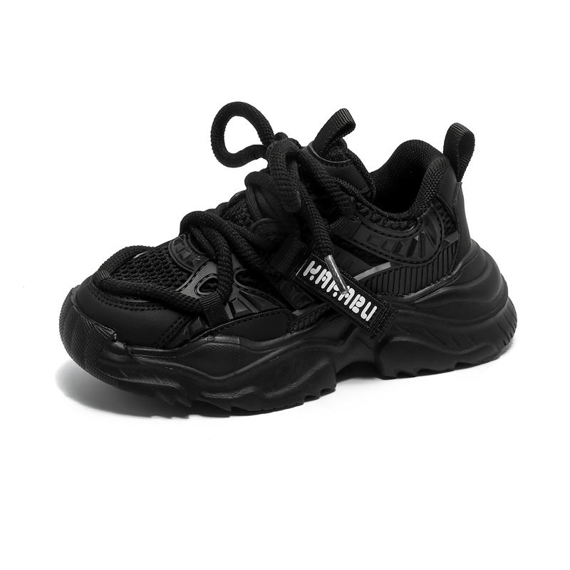 

Детская мода летние дышащие повседневные туфли для детей бег спортивные студенческие девушки трендовые удобные кроссовки для спортзала 26 чёрный