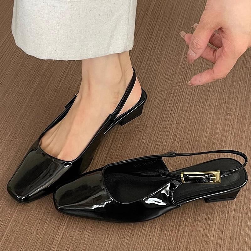 

Women Mid Heels Sandals Elegant Chunky Shoes Fashion Slippers 2025 New Trend Pumps Flip Flops Summer Dress Sandalias De Mujer 35 чорний