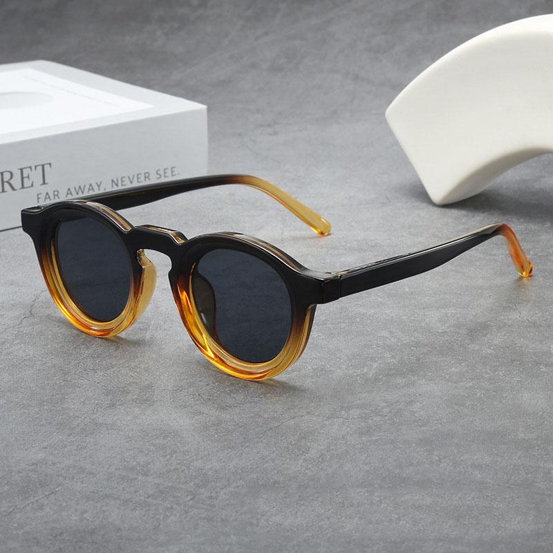Vintage Small Frame Round Sunglasses Women For Men Male Luxury Brand Designer Popular Steampunk Shades Hip Hop Sun Glasses Uv400