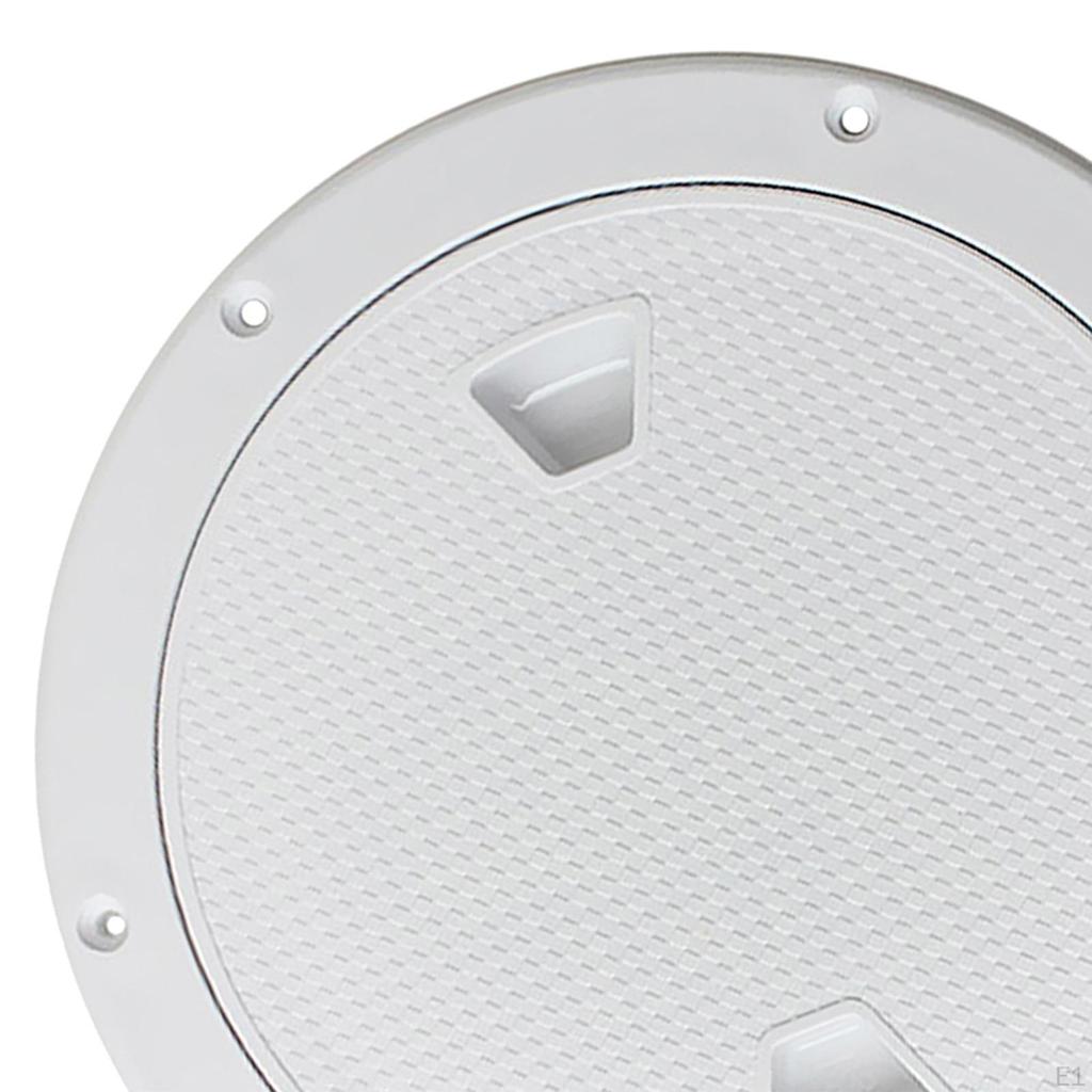 Bílý plastový kryt přístupového poklopu se šroubem na palubě pro Marine Boat RV - 8 palců