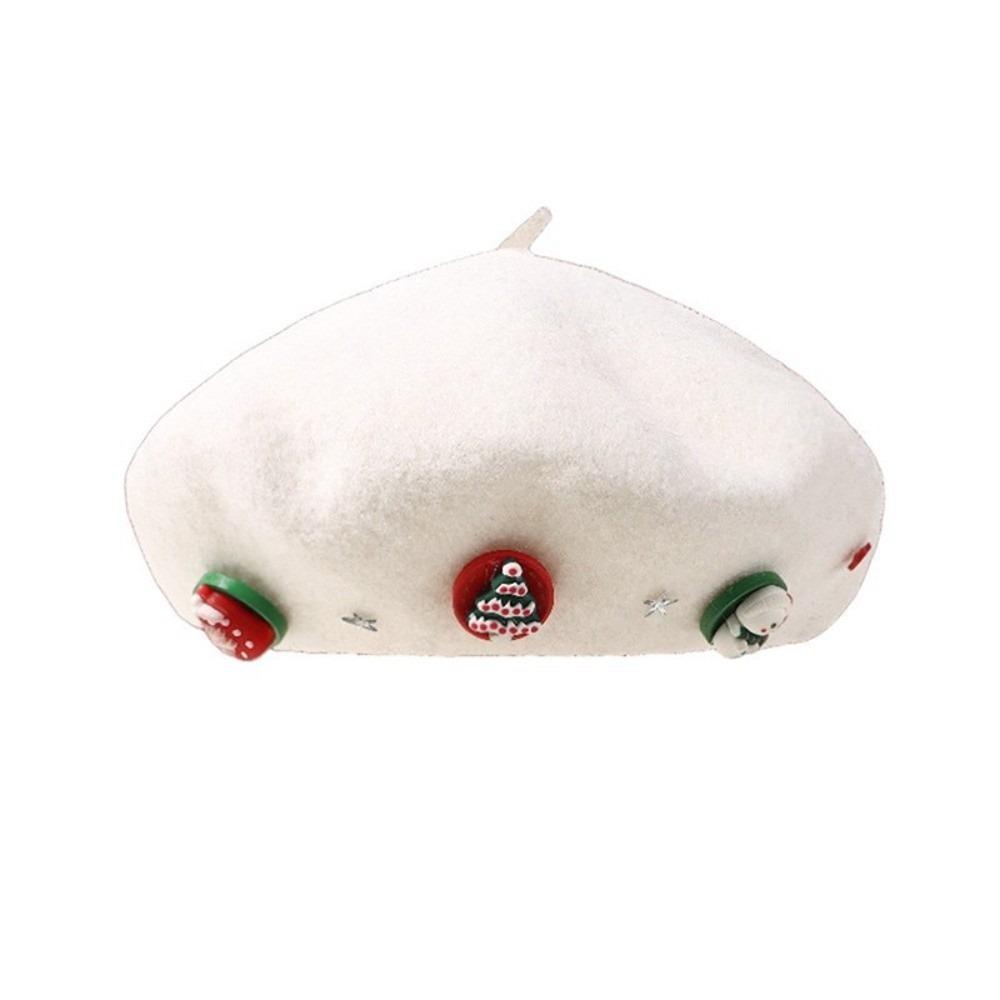 Woolen Christmas Beret Solid Color Painter Hat Artist Hat Wool Beret  Girl