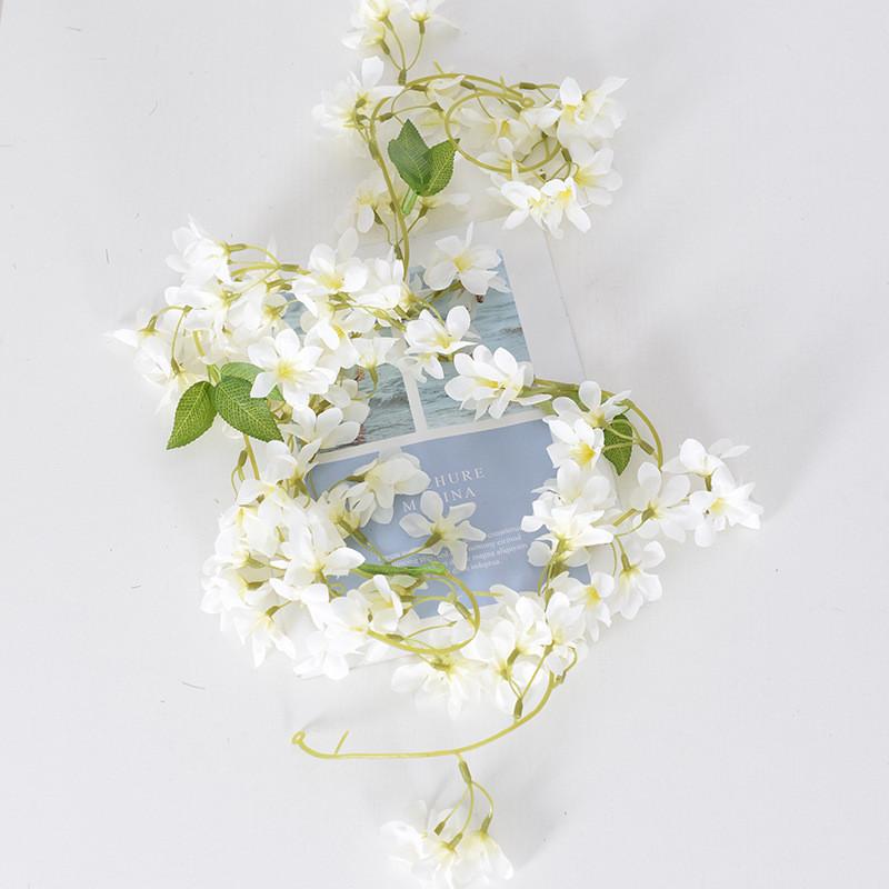 Simulated Rose Winter Jasmine Cherry Blossom Artificial Vine Decoration For