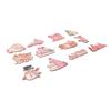 36pcs Xmas Hanging Wooden Ornaments Santa Snowman Xmas Tree Decorations Pendants Tags with Rope for