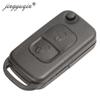 Jingyuqin Flip Folding Remote Key Shell 1/2/3/4 Button for Mercedes Benz SLK E113 A C E S W168 W124 W202 W203 Auto Car Key Case
