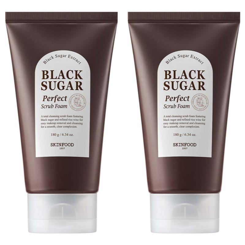 Skinfood Black Sugar Perfect Scrub Foam, 180g, 2 pcs