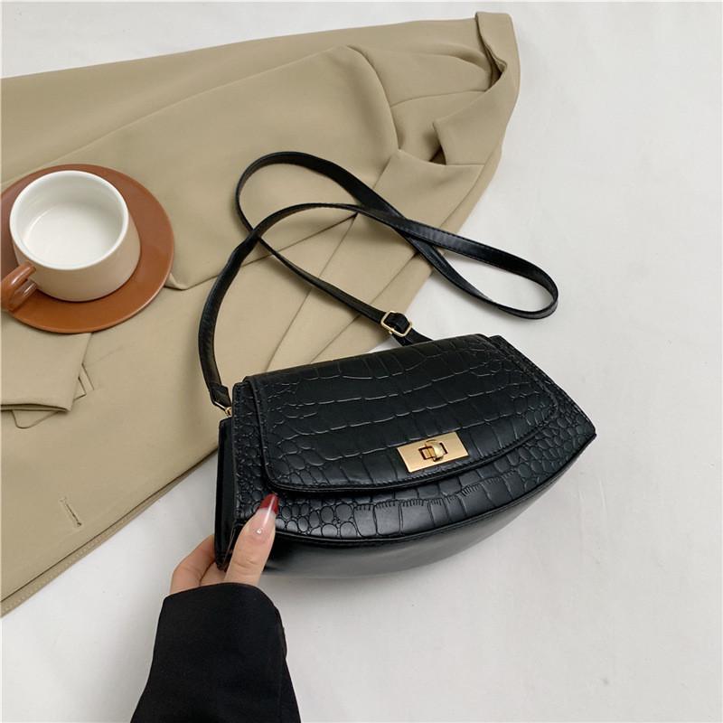 Stylish Pu Leather Saddle Bag For Women Casual Trendy Crossbody Shoulder Bag