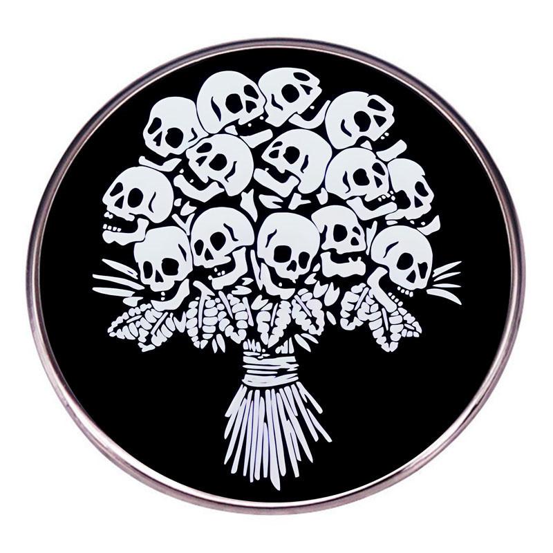 

Artistic Skull Pin Badge Made Of Brilliant Alloy Material Great For Halloween And Keepsakes Travel