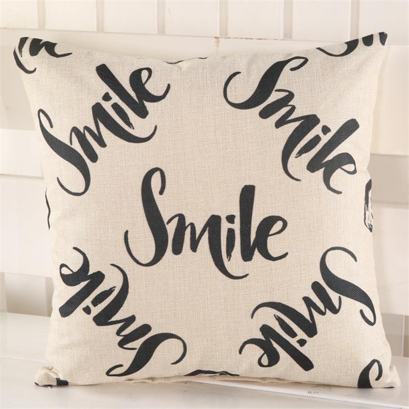 45x45cm Vintage Retro Flower Geometry Printed Home Sofa Chair Cushion Cover Cotton Linen Decorative Pillow Case