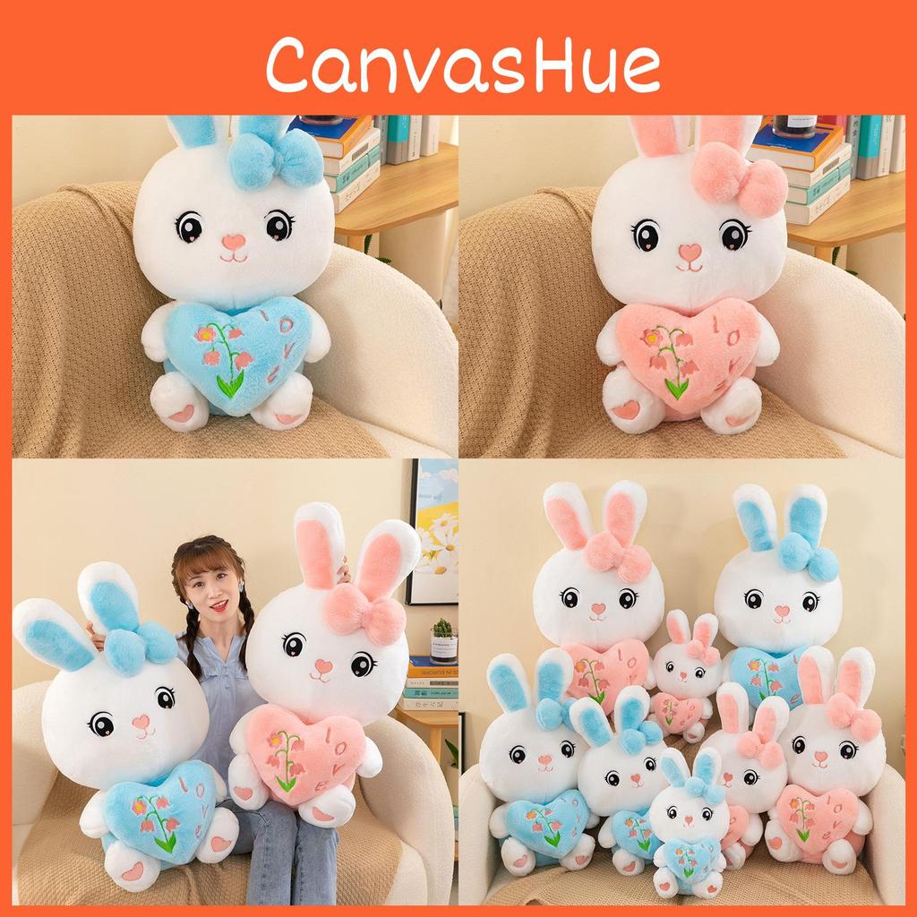 Plush Heart Bunny Doll Bedtime Stuffed Animal Birthday Gift Comfort Pillow Toy