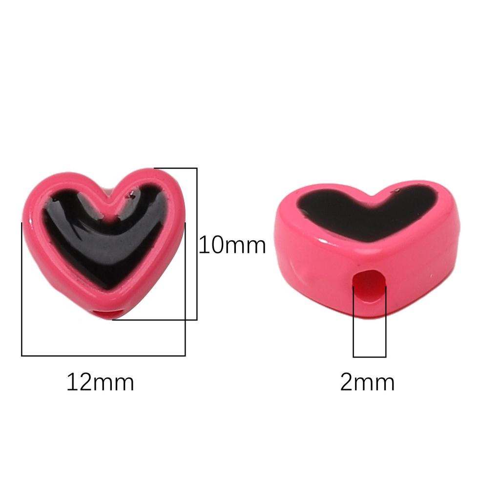 5/20Pcs Love Acrylic Beads Drip Oil Macron Series Beads For DIY Handmade Bracelets Necklaces Jewelry Making