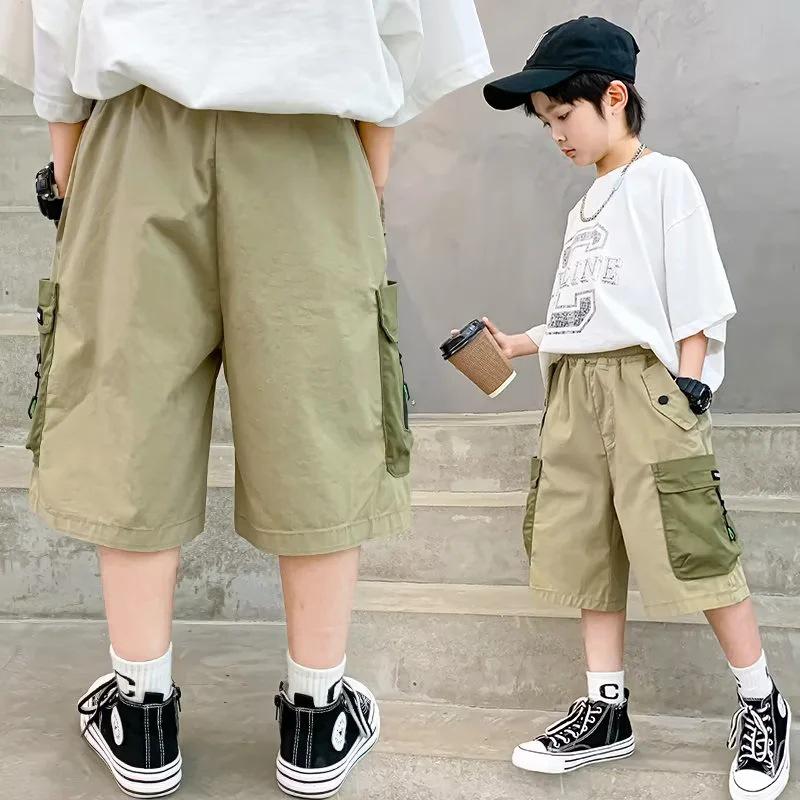 Chlapecké rychleschnoucí letní zkrácené kalhoty: Lehké dětské overaly 2023