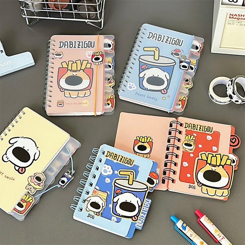 Creative Cartoon Puppy Coil Notepad Notebook Big Nose Dog Coil Book Cute Notebook Portable Account Book Notebook Stationery